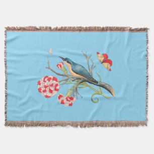 Couverture Bluebird sur les oeillets, illustration vintage,