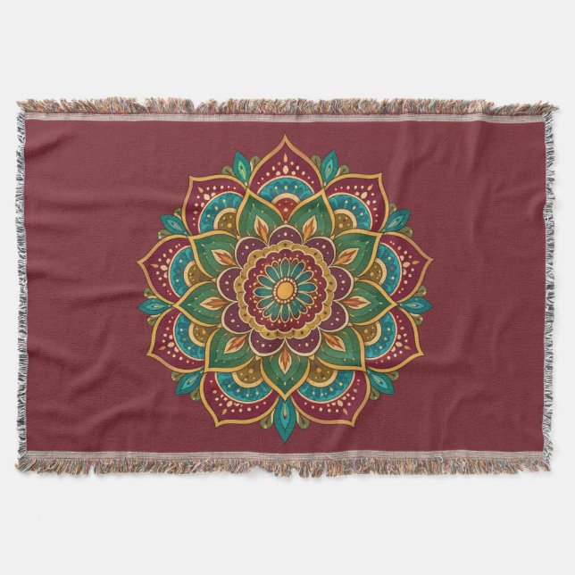 Couverture Boho Mandala Hippie Boho (Devant)