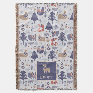 Couverture Bois nordique scandinave Personnalisé