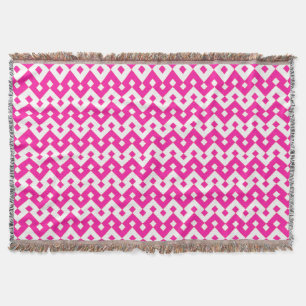 Couverture Bonbons Girlie Pink et Chevrons blancs Jeter la co