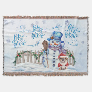 Couverture Bonhomme de neige Laissez neigeuse Lancer