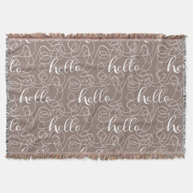 Couverture BONJOUR motif transparent blanc avec LIGNES (Devant)