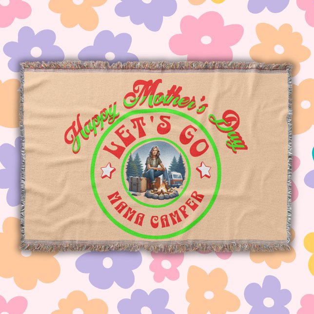 Couverture Bonne Fête des mères va Mama Camper | (Créateur téléchargé)