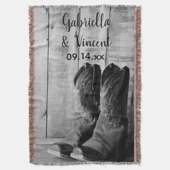 Couverture Boots rustiques Cowboy Pays Mariage occidental (devant Vertical)