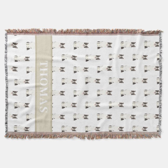 Couverture Border Collie Personnalisé (Devant)