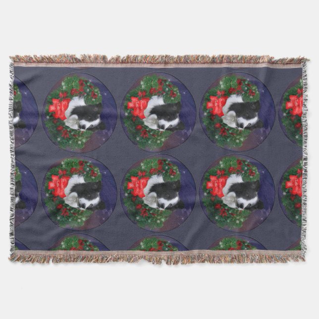 Couverture Bordure Collie Noël (Devant)