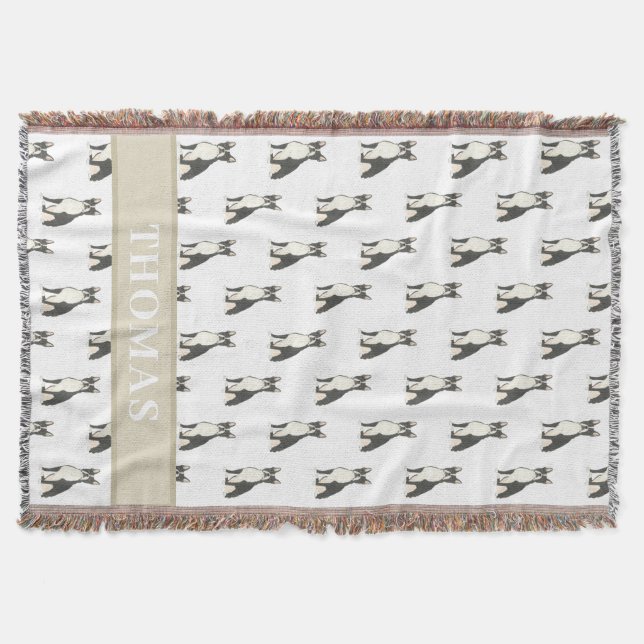 Couverture Boston Terrier personnalisé (Devant)