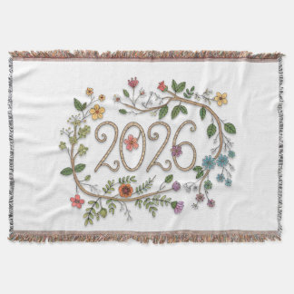 Couverture Botanical 2026 Typography with Flowering Vines