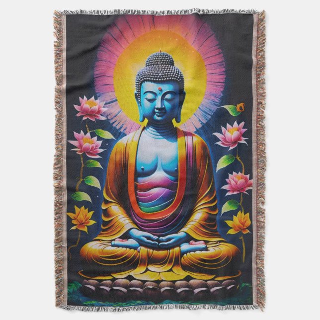 Couverture Bouddha - Mindfulness en fleurs (devant Vertical)