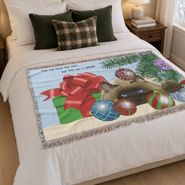 Couverture Boule de Noël Chat siamois Drôle (Créateur téléchargé)