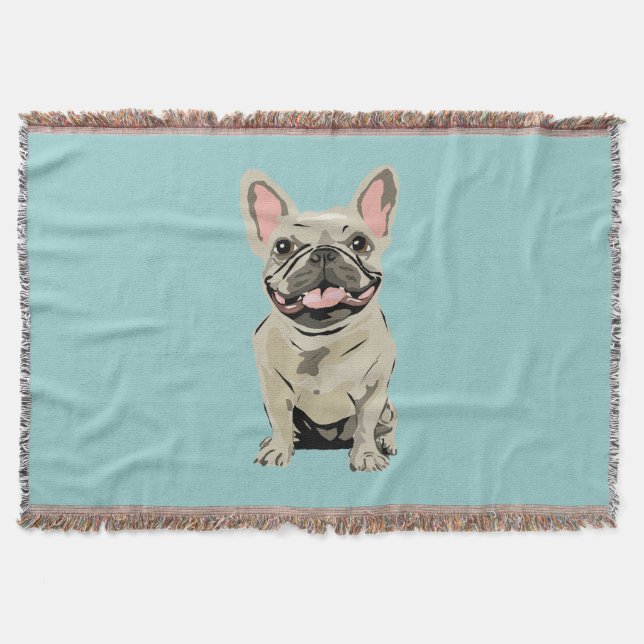 Couverture Bouledogue Français Crème (Devant)