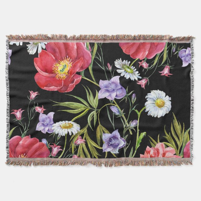 Couverture Bouquet de fleurs d'aquarelle : Motif sans couture (Devant)