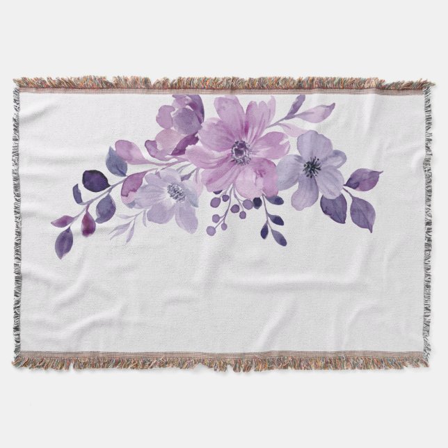 Couverture Bouquet de fleurs violettes à l'aquarelle  (Devant)