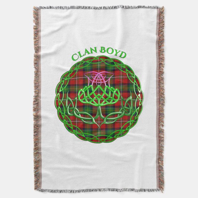 Couverture Boyd Scottish Tartan Celtic Thistle (devant Vertical)