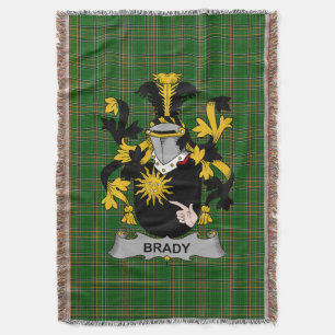 Couverture Brady ou McBrady Armoiries de la famille Crest