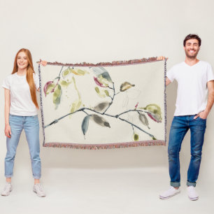 Couverture Branche de feuille d'aquarelle