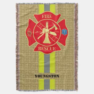 Couverture Brave pompier Maltese Cross Warm Art