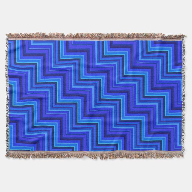 Couverture Brayures bleues escaliers motif (Devant)