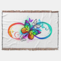 Bright infinity with rainbow butterfly