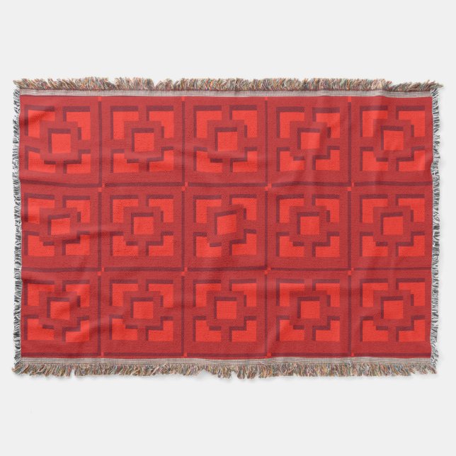 Couverture Brochure Retro Rouge Trellis (Devant)