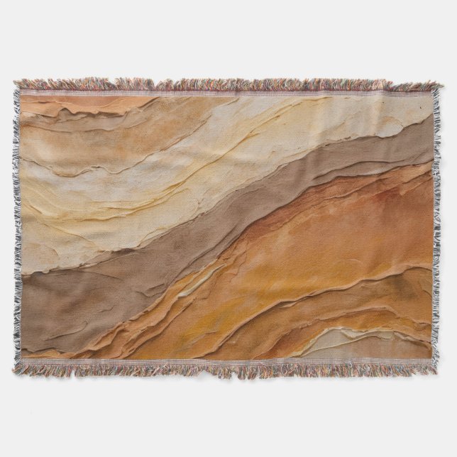 Couverture Brown en terre cuite de rouille orange brûlée Abst (Devant)