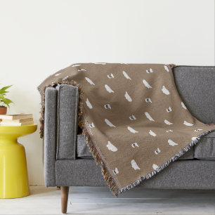 Couverture Brown et blanc minimaliste Cowboy Rodeo Motif