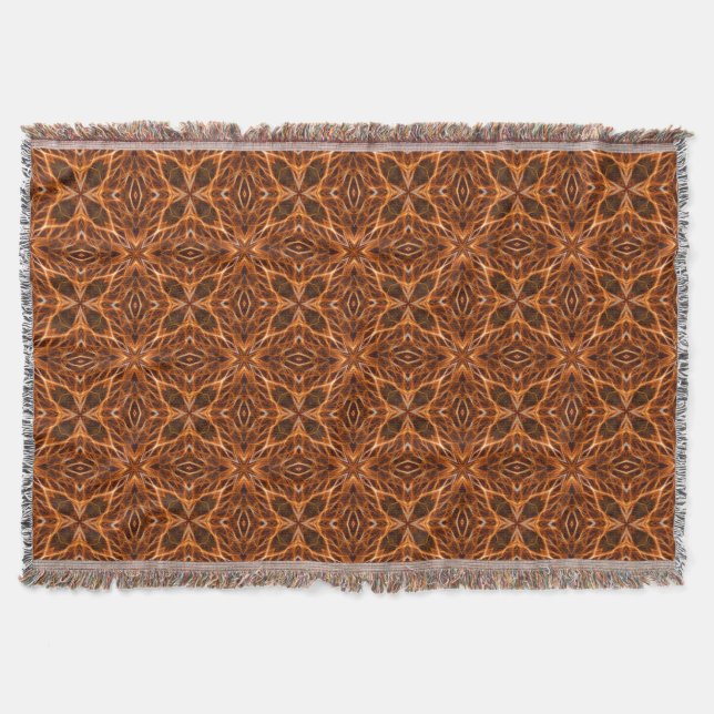 Couverture Brown Kaleidoscope Mandala Motif (Devant)