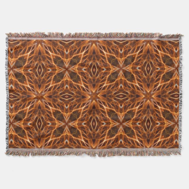 Couverture Brown Kaleidoscope Mandala Motif (Devant)