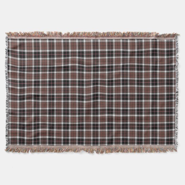 Couverture Brown Plaid Throw Blanket (Devant)