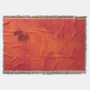 Couverture Brûlé Orange Persimmon Feuilles Abtract Automne