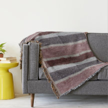 Brun tricoté à main vintage et rayures biégées