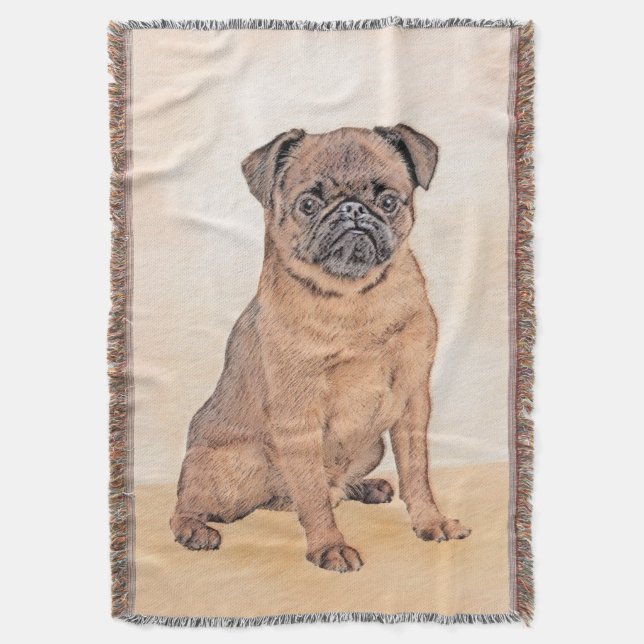 Couverture Bruxelles Griffon Smooth Painting Original Chien A (devant Vertical)