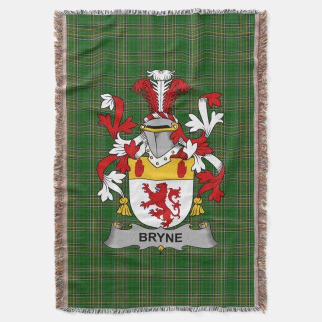 Couverture Bryne irlandais ou Brinn Manteau d'armoiries Famil (devant Vertical)