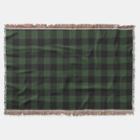 Buffalo check Celtic Green and Black Squares Plaid