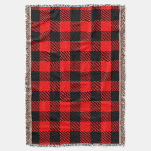 Couverture Buffalo Check Rouge et Noir Lumberjack Plaid Decor