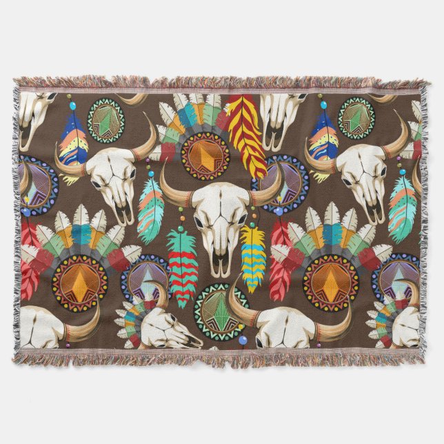 Couverture Buffalo Skull Native American Emblem (Devant)