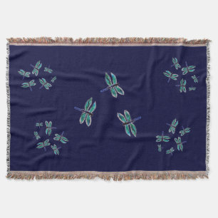 Couverture Bugs Motif Dancing Blue Dragonfly