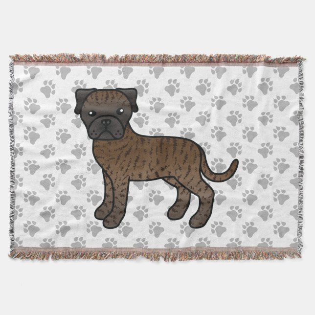Couverture Bullmastiff bringé Chien de dessin animé mignon (Devant)