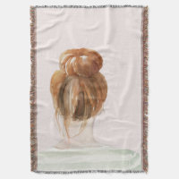 Bun de noeud à cheveux rouges