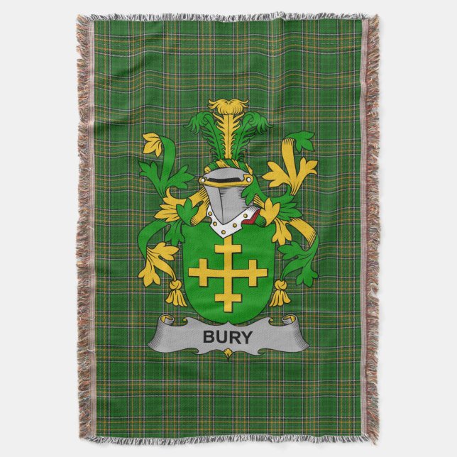 Couverture Bury irlandais ou Berry Manteau d'armoiries Family (devant Vertical)