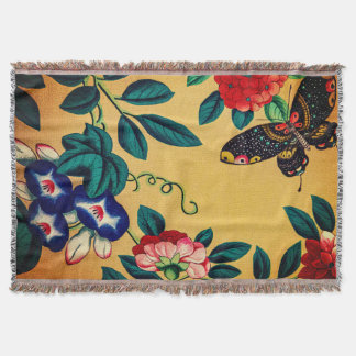 Couverture Butterfly with a bush woven jacquard blanket