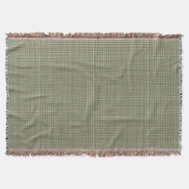 Couverture Cabincore Wobbly Gingham Christmas Green (Devant)