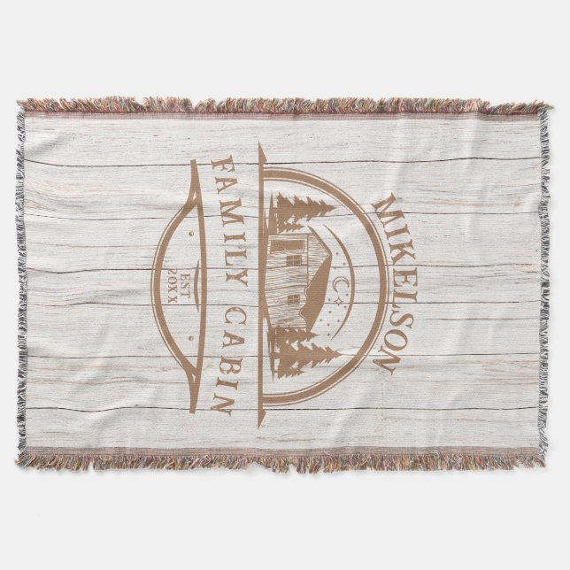 Couverture Cabine de famille en bois blanc personnalisé (Devant)