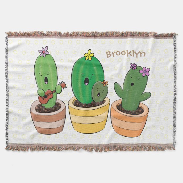 Couverture Cactus trio chantante mignonne dessin animé (Devant)