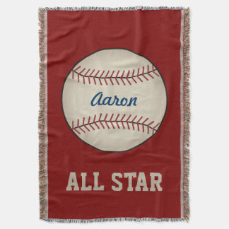 Couverture Cadeau cadeau personnalisé de base-ball rouge