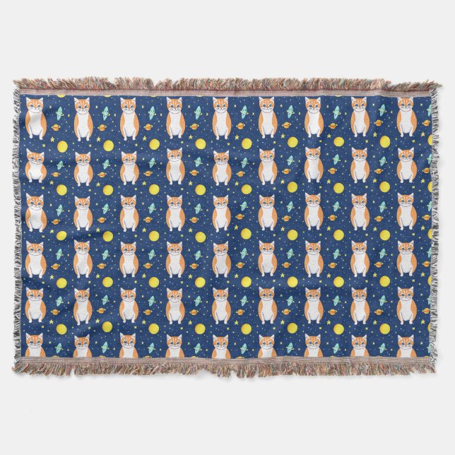 Couverture Cadeau de chat | Graphique de Motif de chat spatia (Devant)