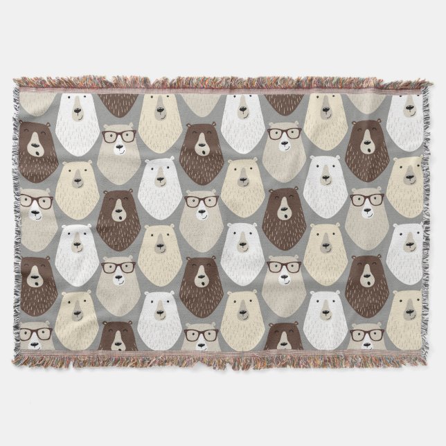 Couverture Cadeau de la Fête des Pères à motif d'ours mignon  (Devant)