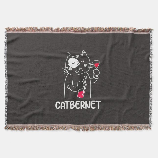 Couverture Cadeau de Noël | Buveur de vin Catbernet (Devant)