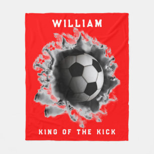 Couverture cadeau de soccer personnalisée
