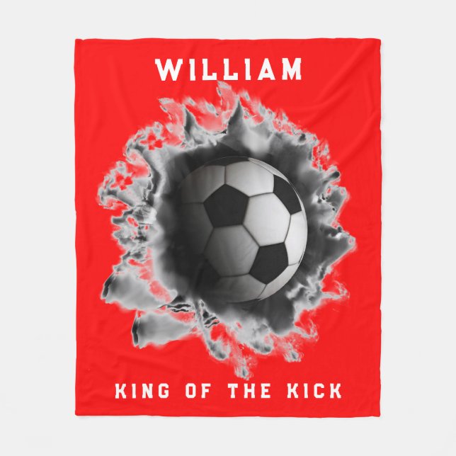 Couverture cadeau de soccer personnalisée (Devant)